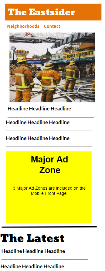 Major Ad Zone: Front Page (Mobile/Phone)